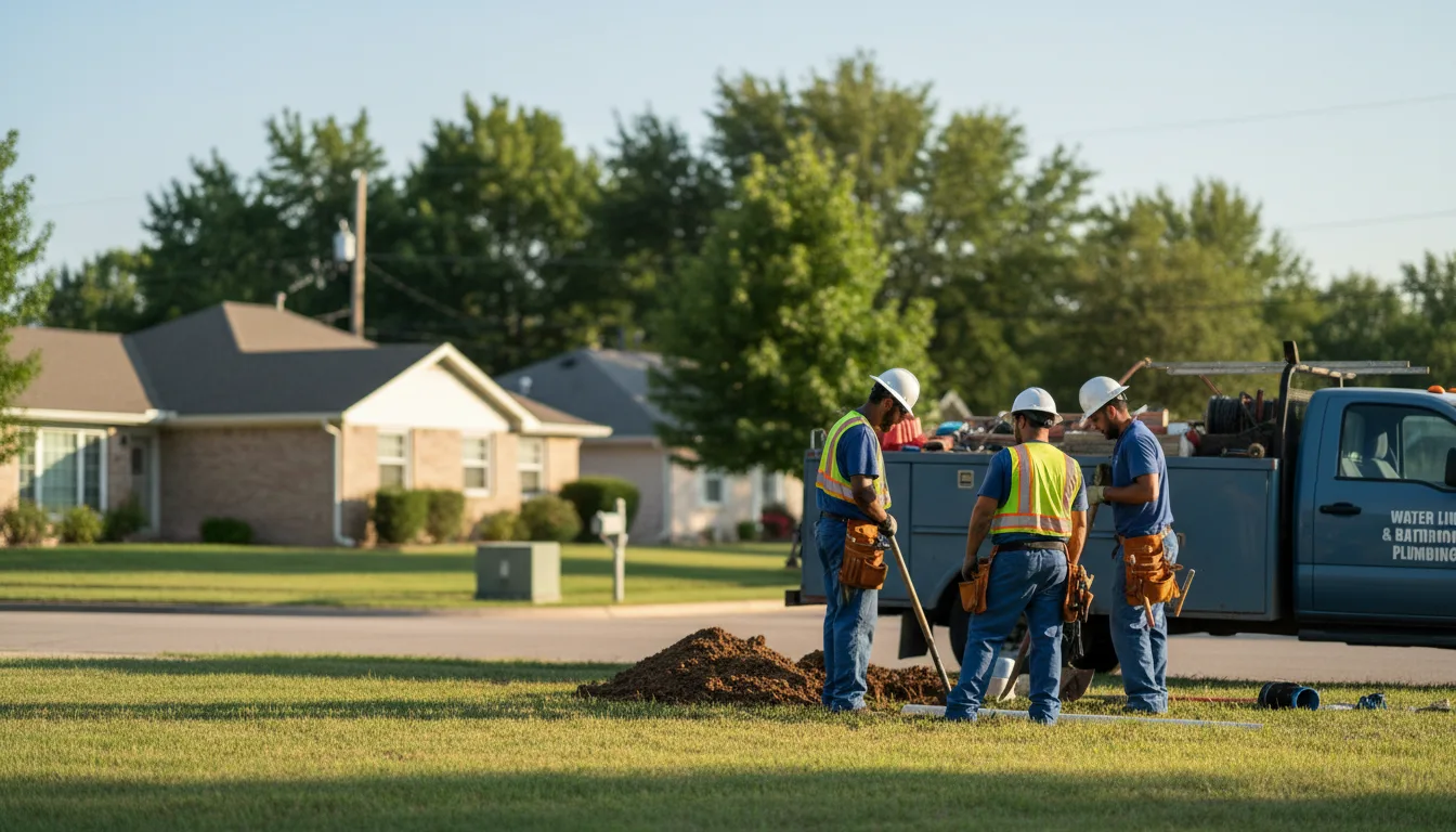 Residential water line and bathroom plumbing service in Ocate, NM